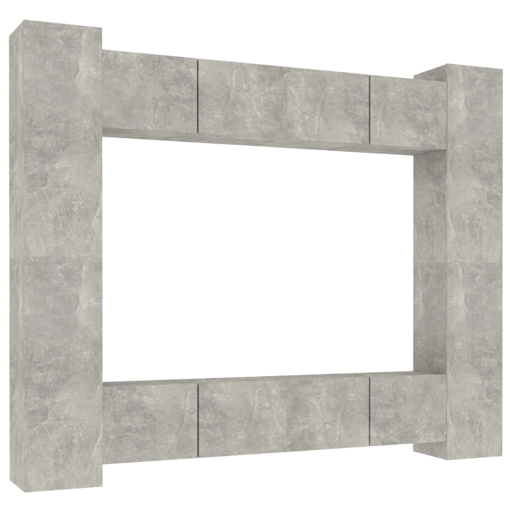 8 Piece Tv Cabinet Set Engineered Wood