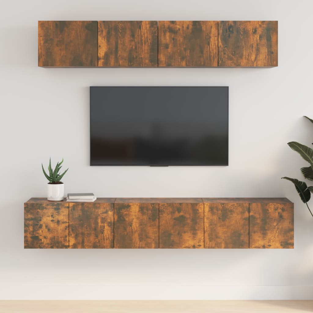 5 Piece Tv Cabinet Set Engineered Wood