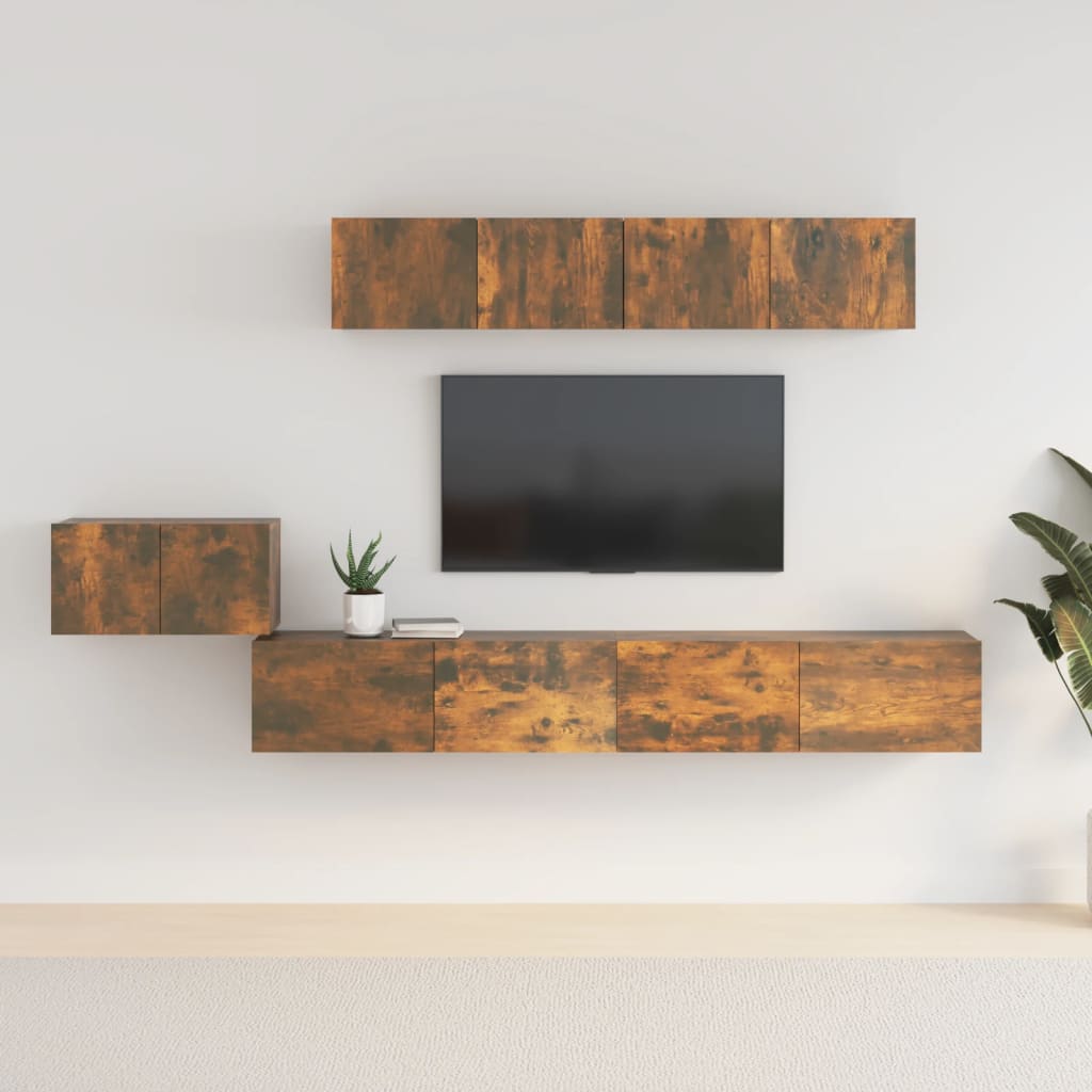 5 Piece Tv Cabinet Set Engineered Wood