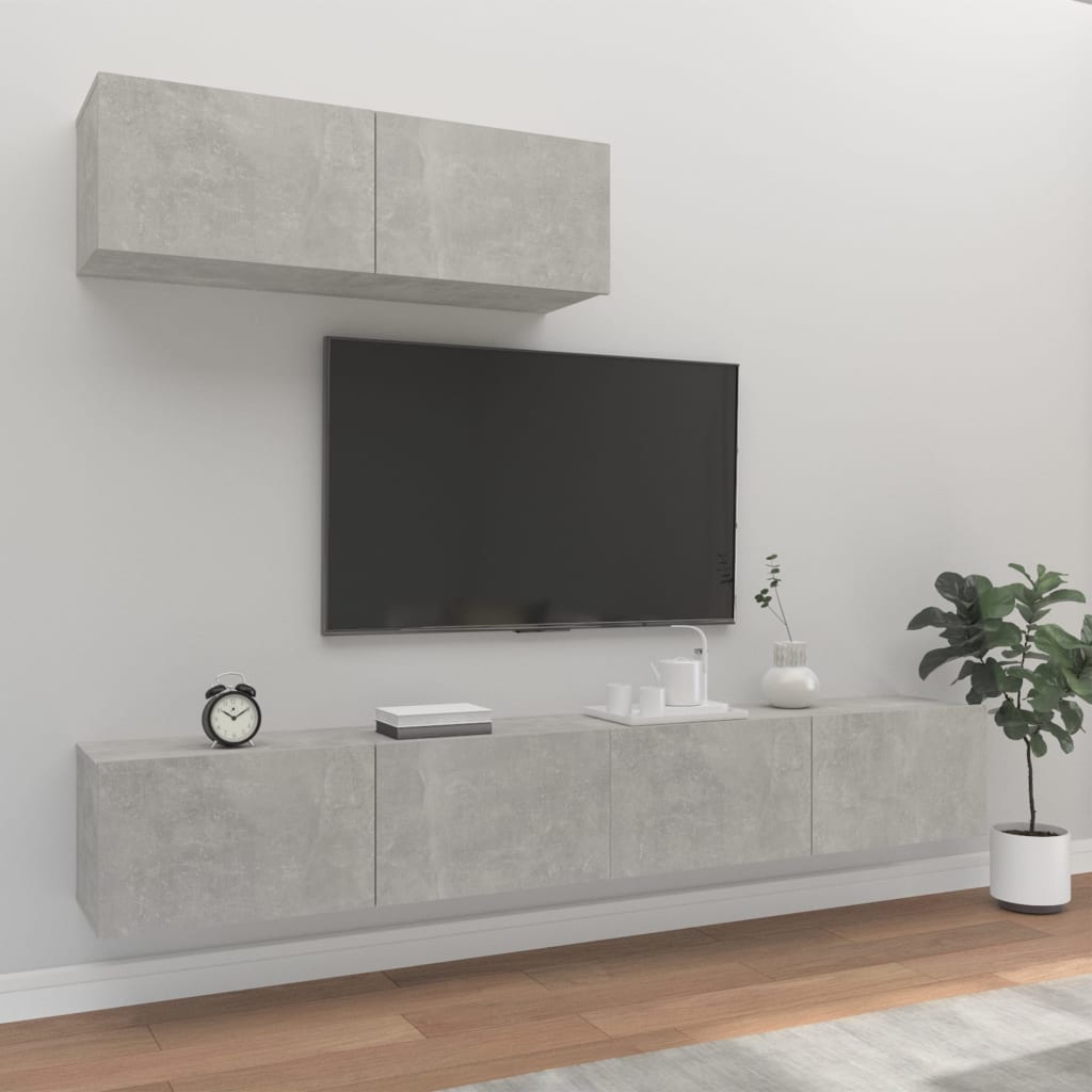 3 Piece Tv Cabinet Set Engineered Wood