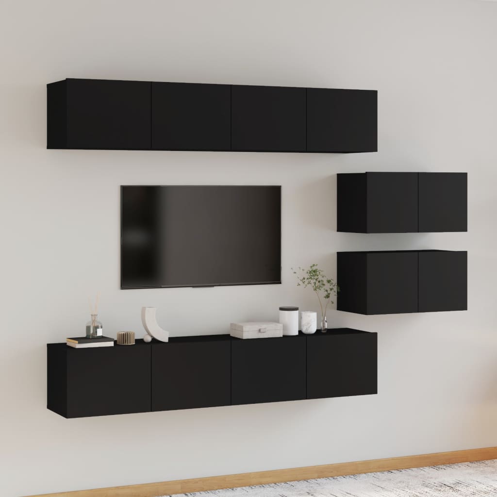 4 Piece Tv Cabinet Set Engineered Wood