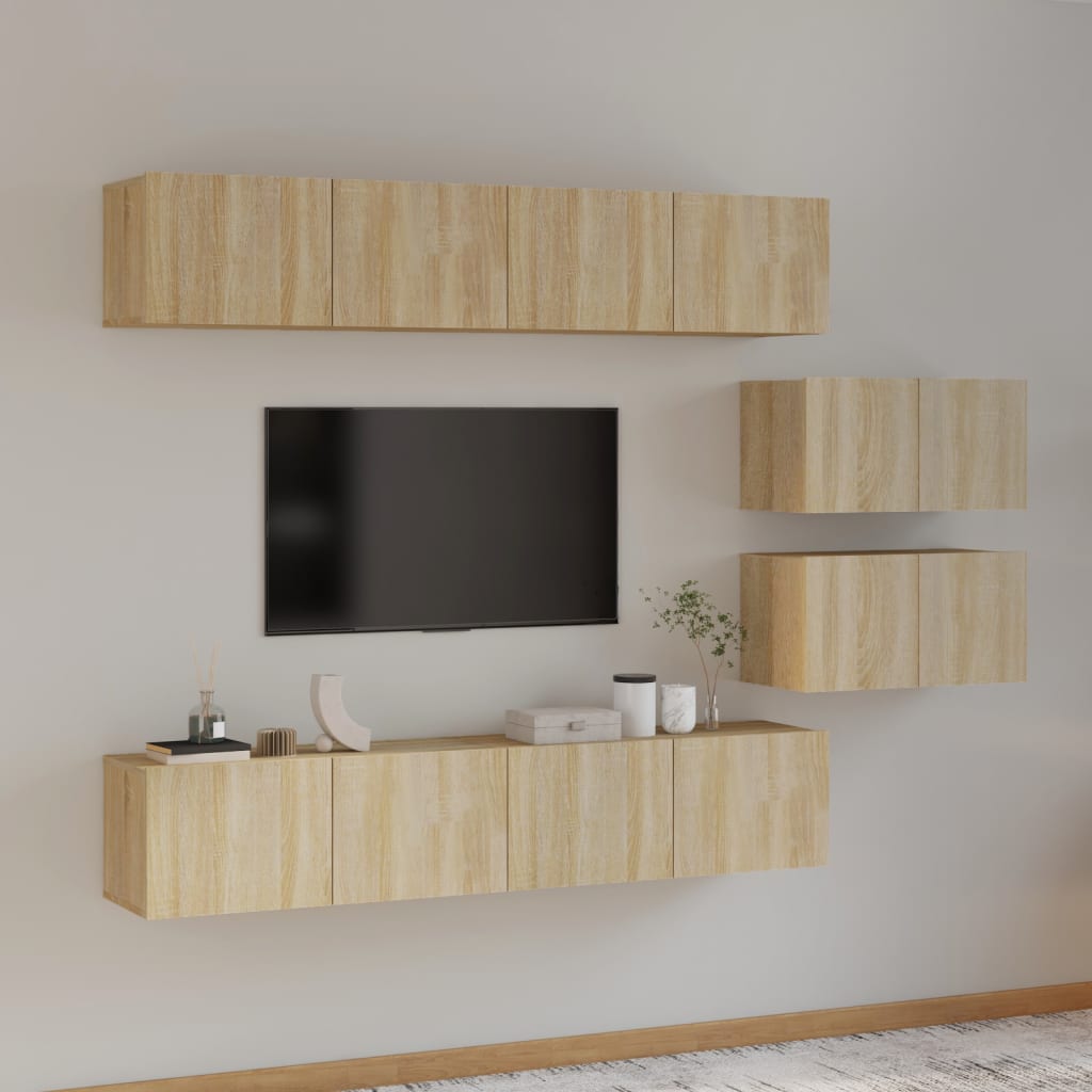 4 Piece Tv Cabinet Set Engineered Wood