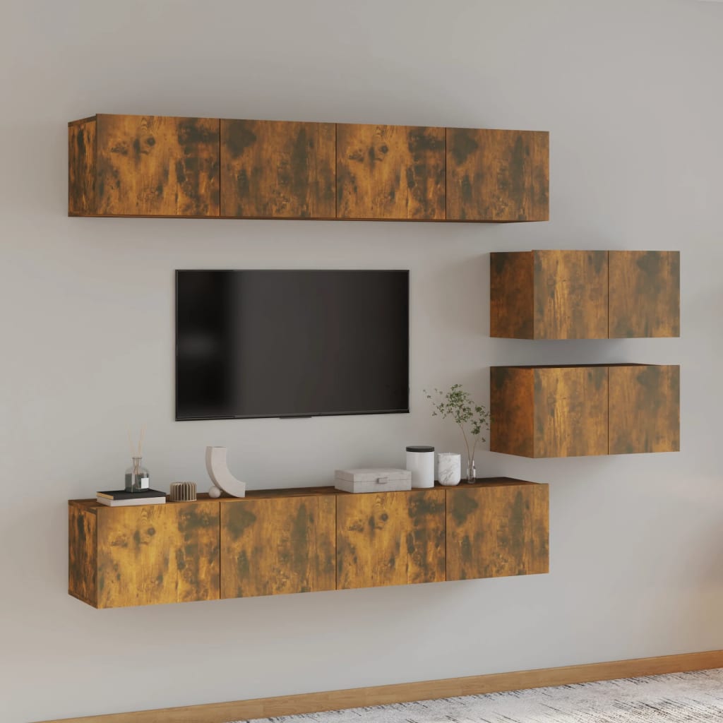4 Piece Tv Cabinet Set Engineered Wood