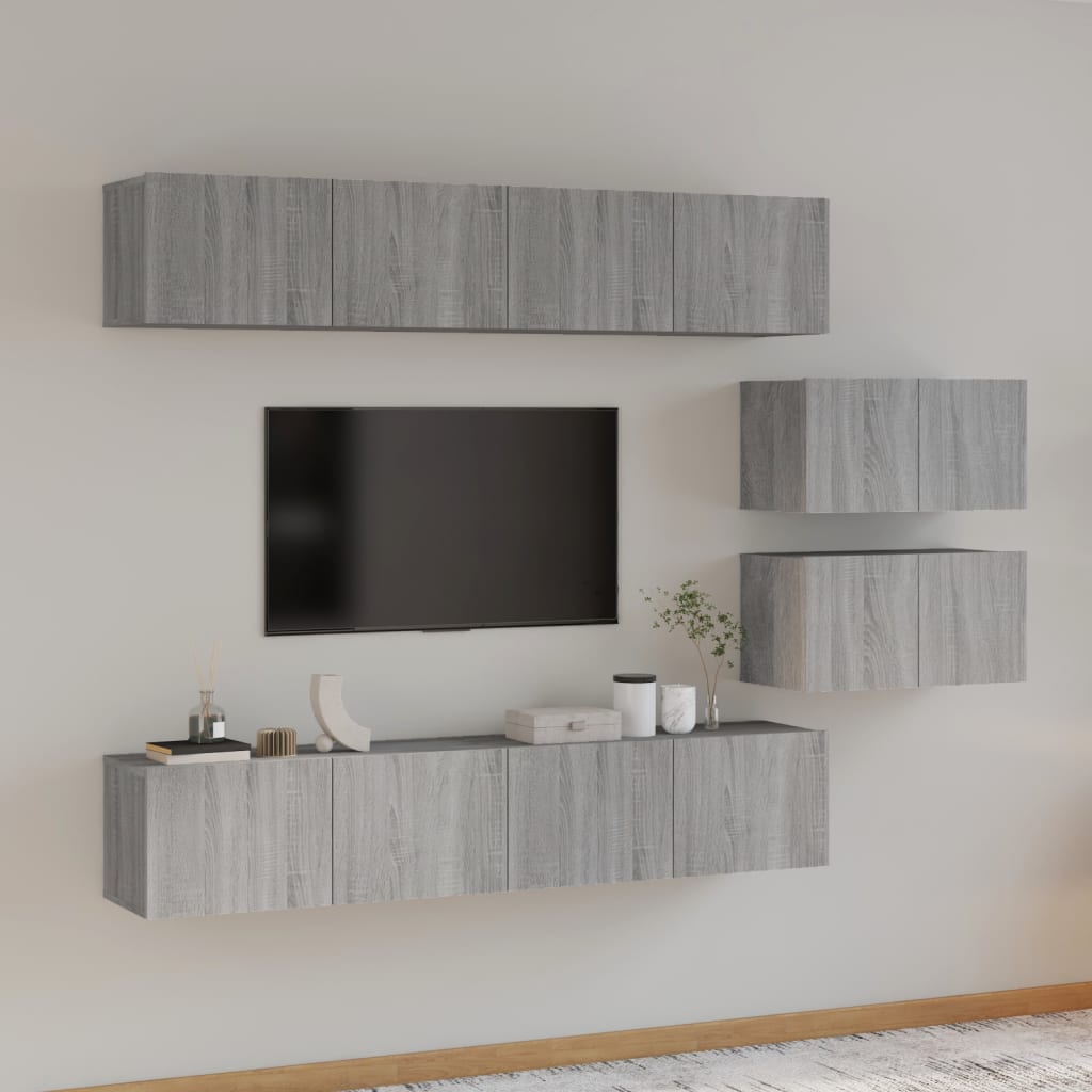 4 Piece Tv Cabinet Set Engineered Wood