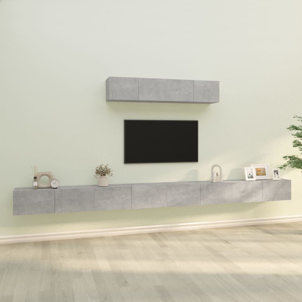4 Piece Tv Cabinet Set Engineered Wood