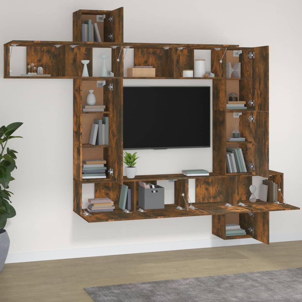 9 Piece Tv Cabinet Set Engineered Wood
