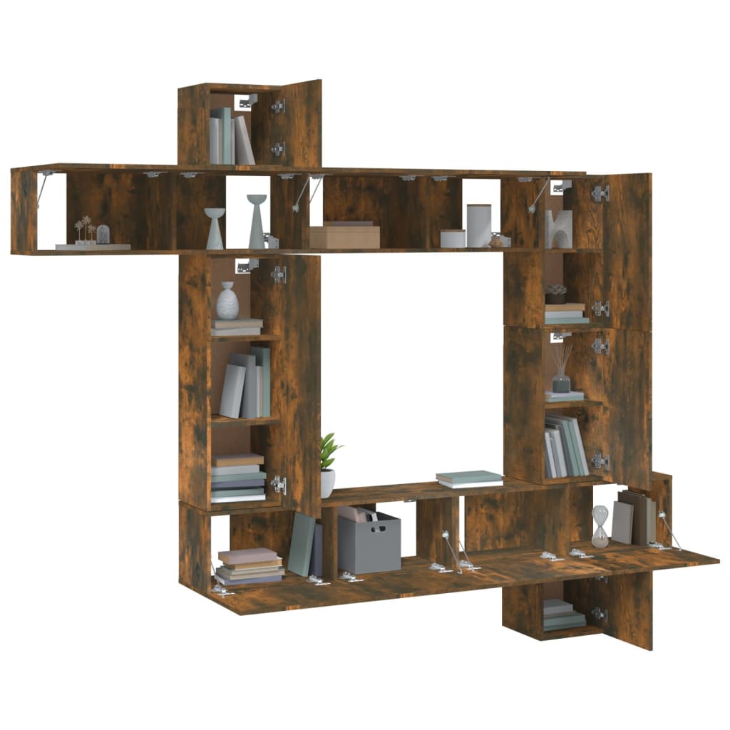 9 Piece Tv Cabinet Set Engineered Wood