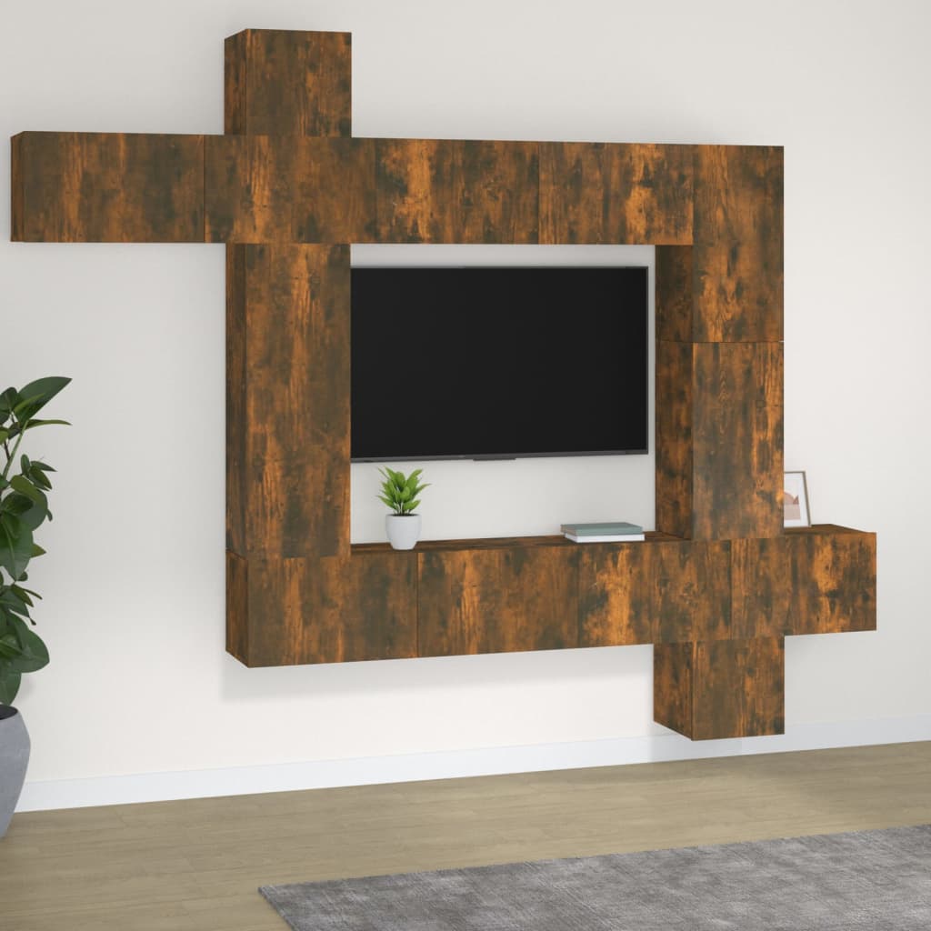 9 Piece Tv Cabinet Set Engineered Wood