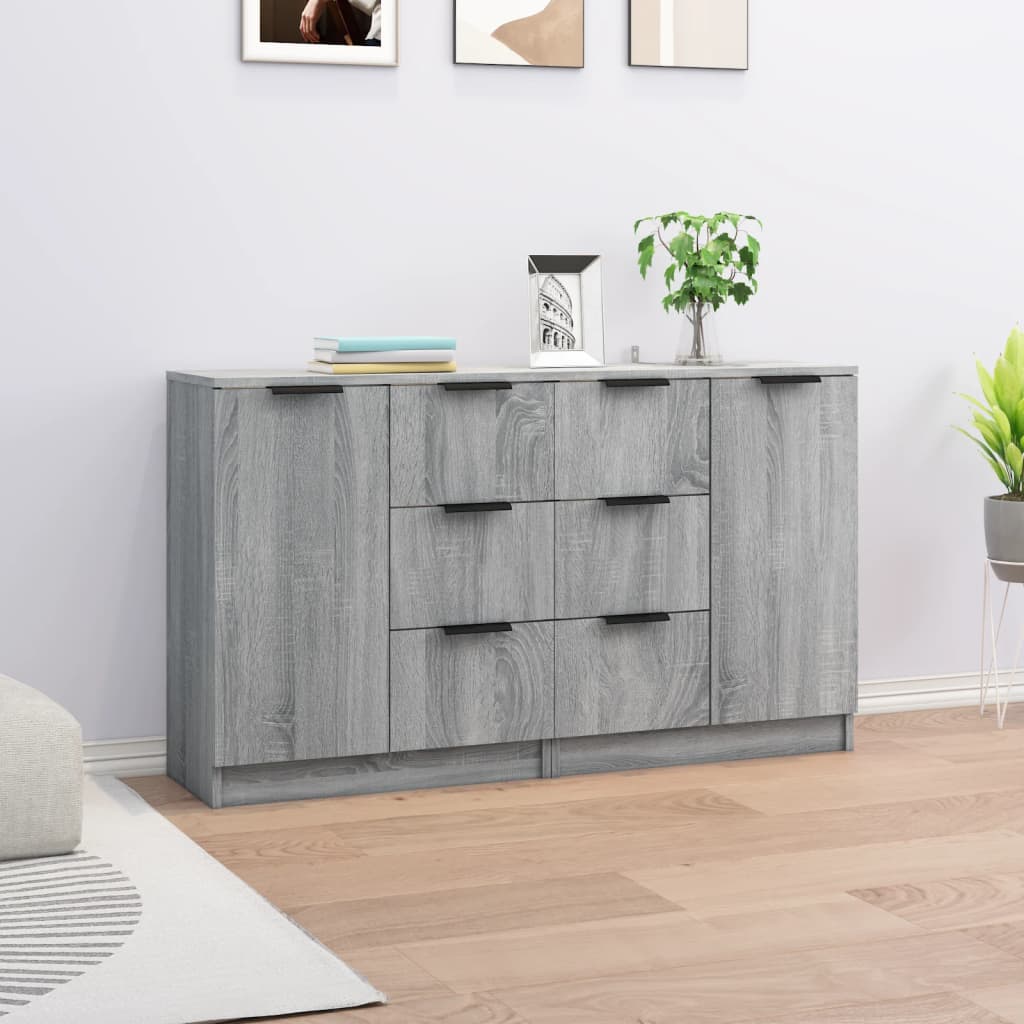 Sideboards 2 Pcs 60X30X70 Cm Engineered Wood