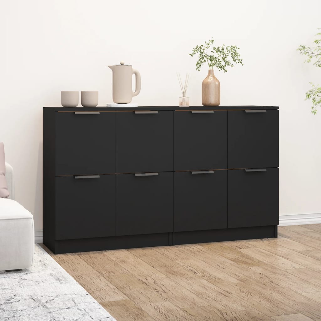 Sideboards 2 Pcs 60X30X70 Cm Engineered Wood