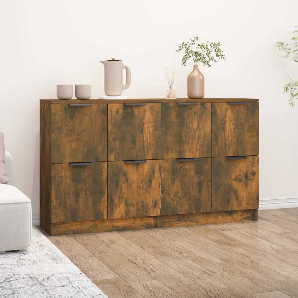 Sideboards 2 Pcs 60X30X70 Cm Engineered Wood