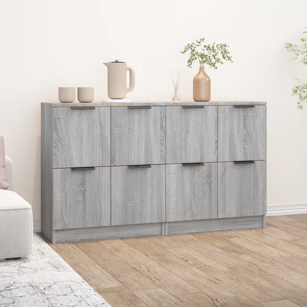 Sideboards 2 Pcs 60X30X70 Cm Engineered Wood