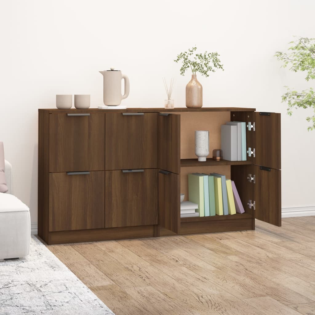 Sideboards 2 Pcs 60X30X70 Cm Engineered Wood