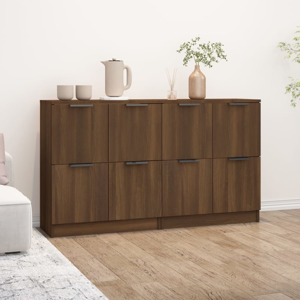 Sideboards 2 Pcs 60X30X70 Cm Engineered Wood