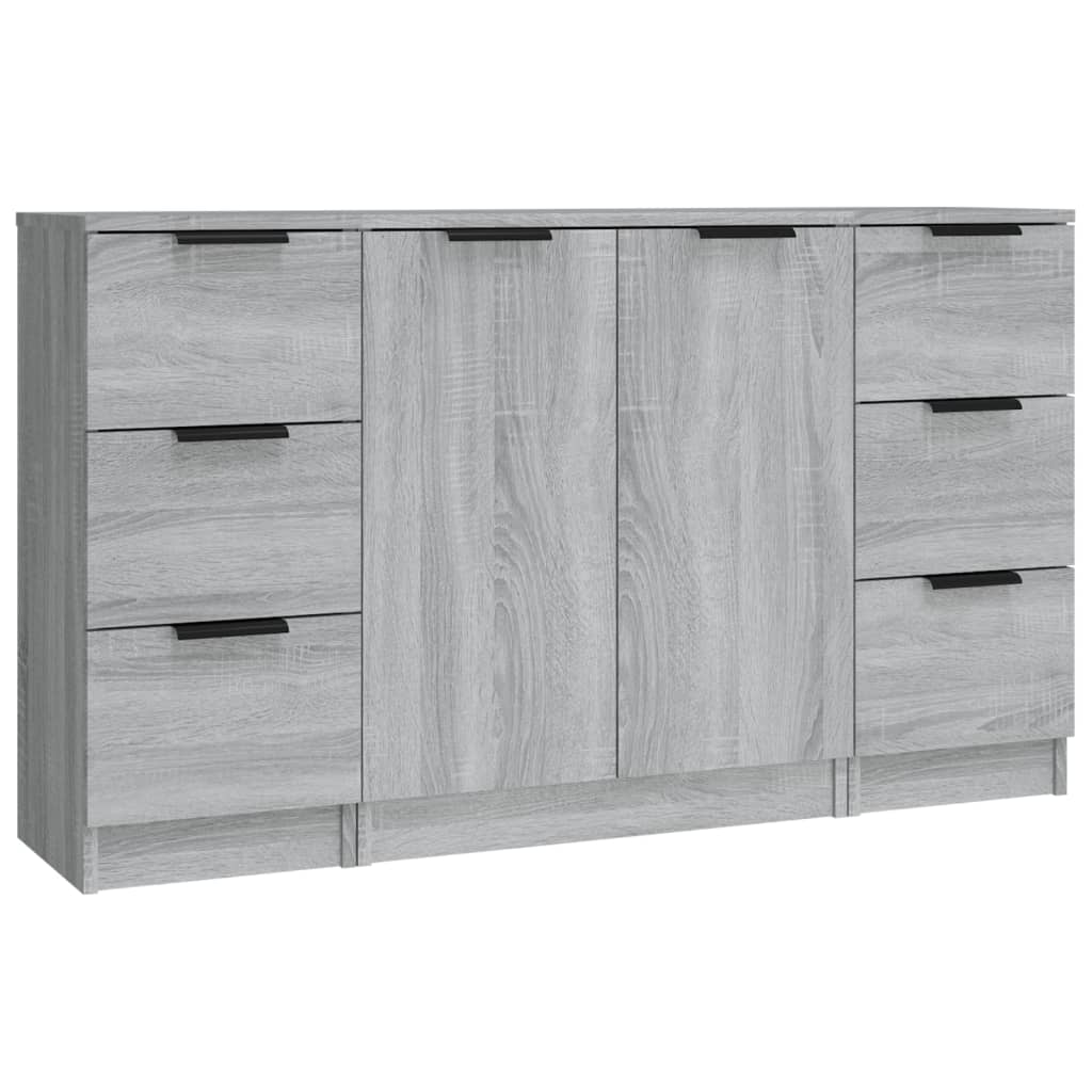 Sideboards 3 Pcs Engineered Wood