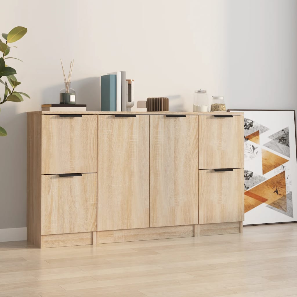 Sideboards 3 Pcs Engineered Wood