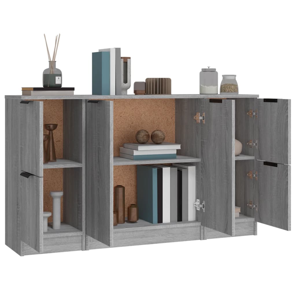 Sideboards 3 Pcs Engineered Wood