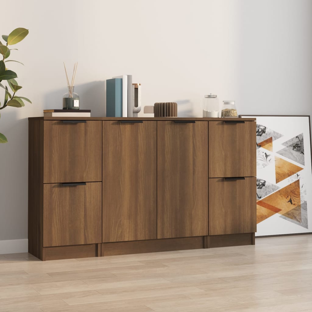 Sideboards 3 Pcs Engineered Wood