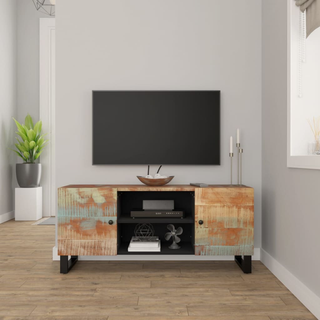 Tv Cabinet 105X33X46Cm Solid Wood Reclaimed
