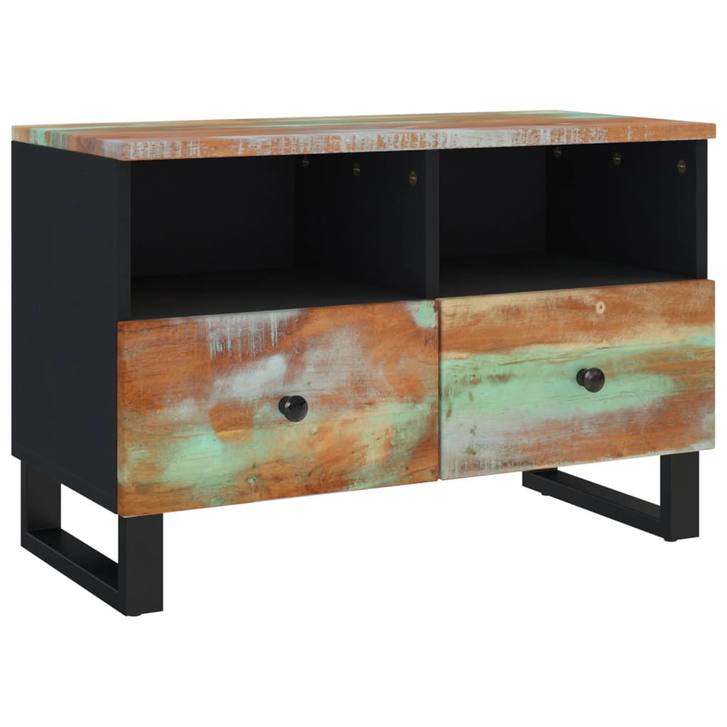 Tv Cabinet 70X33X46Cm Solid Wood Reclaimed