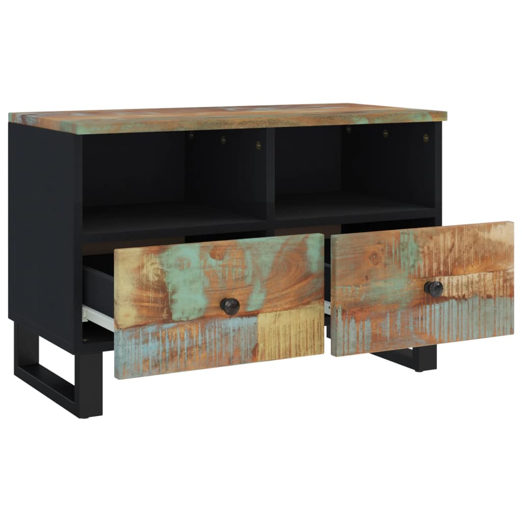 Tv Cabinet 70X33X46Cm Solid Wood Reclaimed