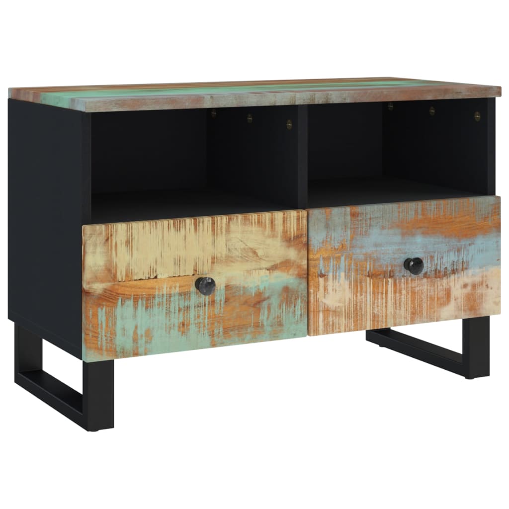 Tv Cabinet 70X33X46Cm Solid Wood Reclaimed