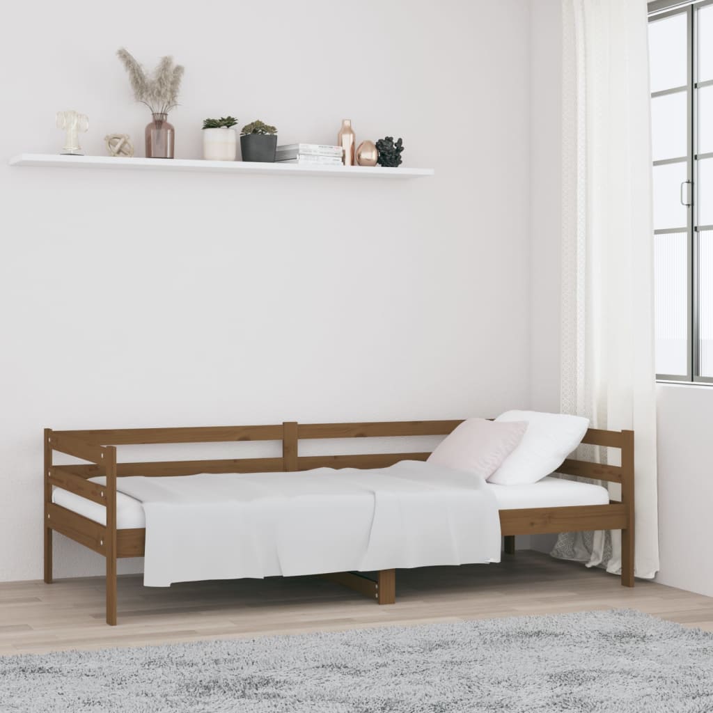 Day Bed Without Mattress Solid Wood Pine 90X200Cm