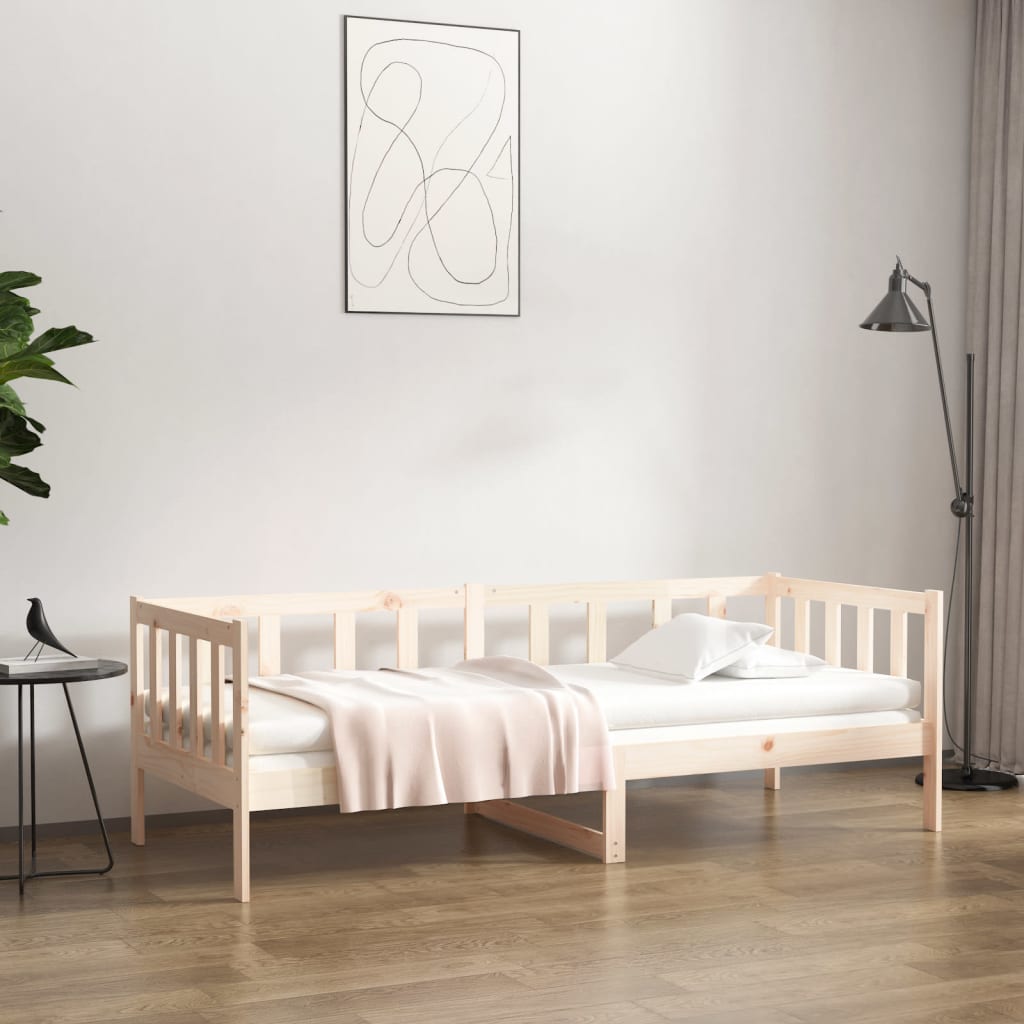 Day Bed Without Mattress Solid Wood Pine 90X200Cm