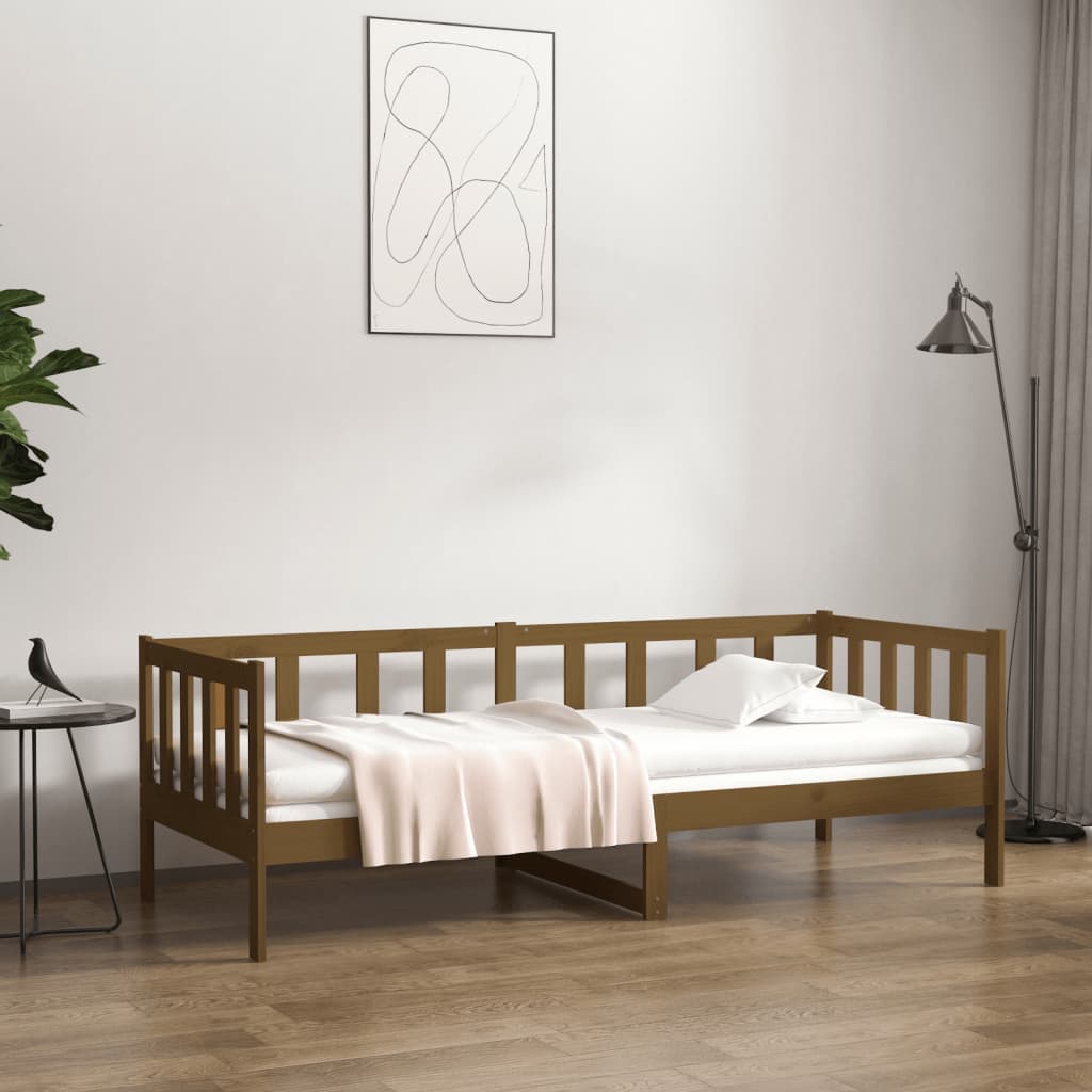 Day Bed Without Mattress Solid Wood Pine 90X200Cm