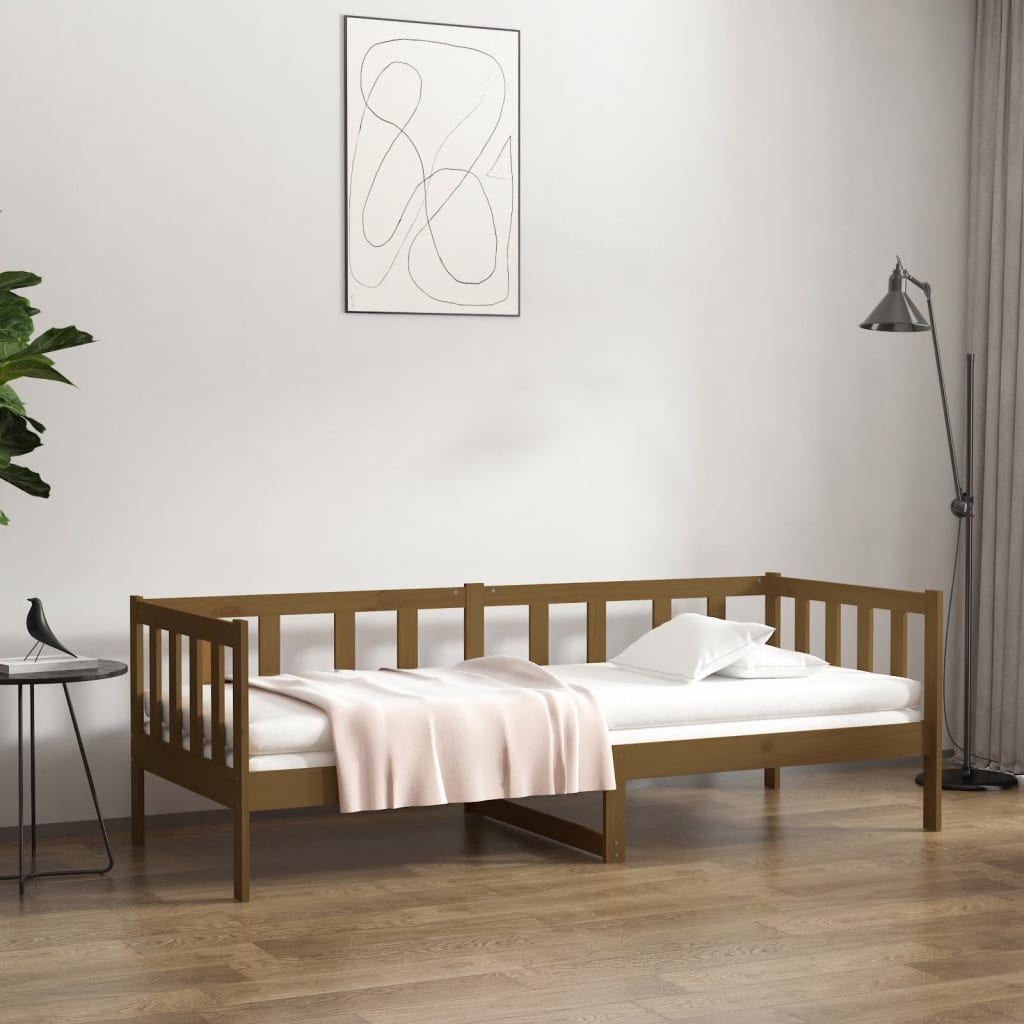 Day Bed Without Mattress Solid Wood Pine 90X200Cm
