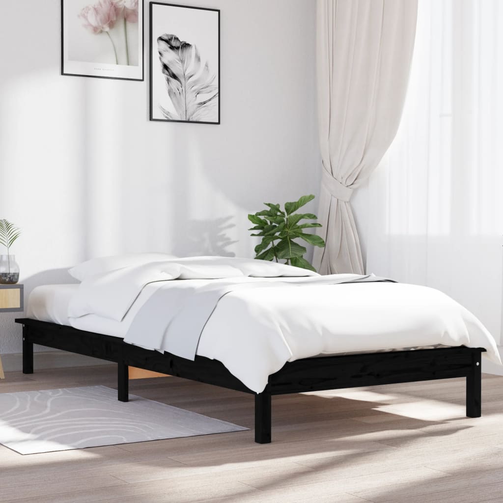 820534 Bed Frame Without Mattress Solid Wood