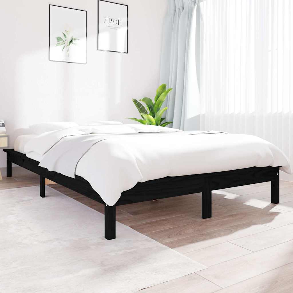 820534 Bed Frame Without Mattress Solid Wood