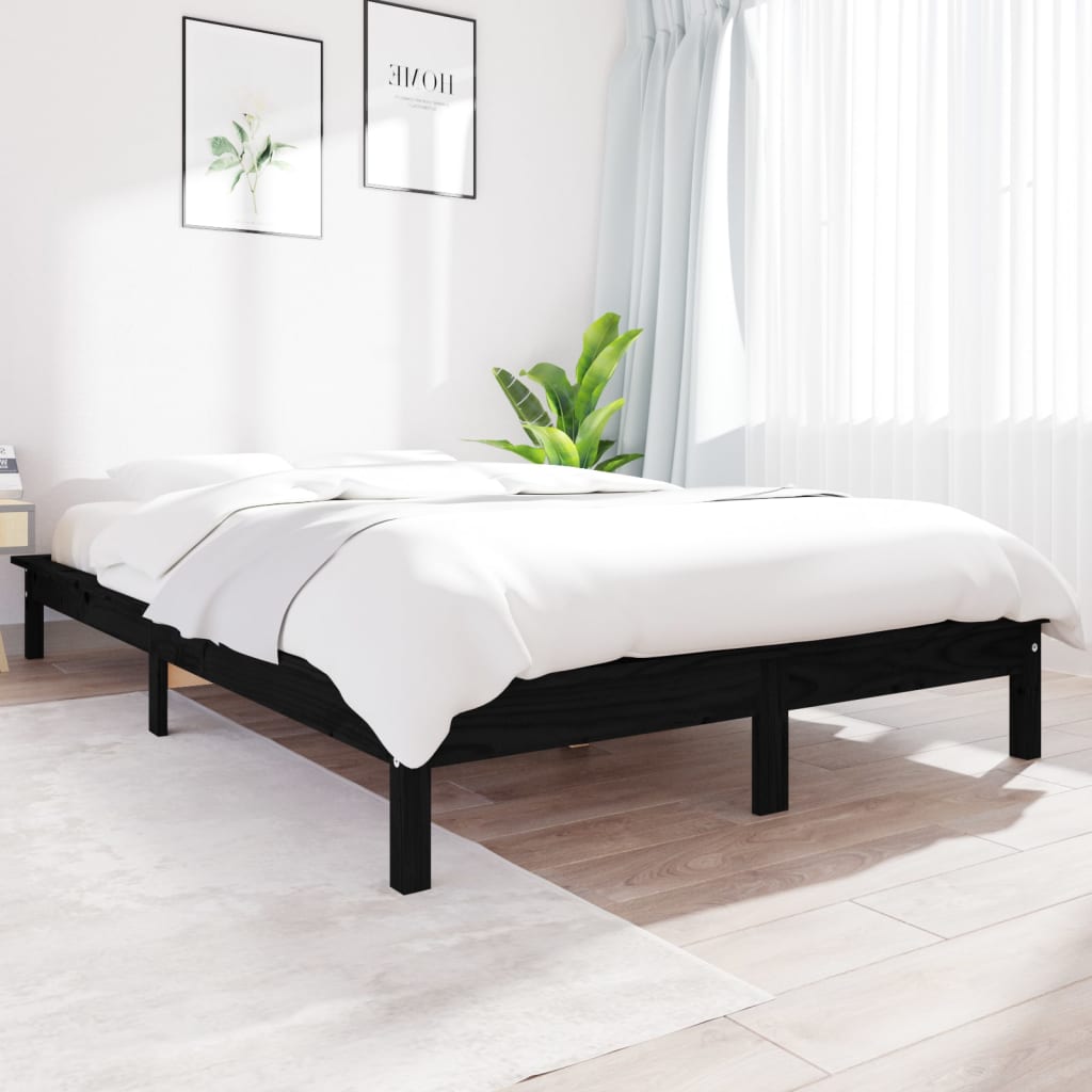 820534 Bed Frame Without Mattress Solid Wood