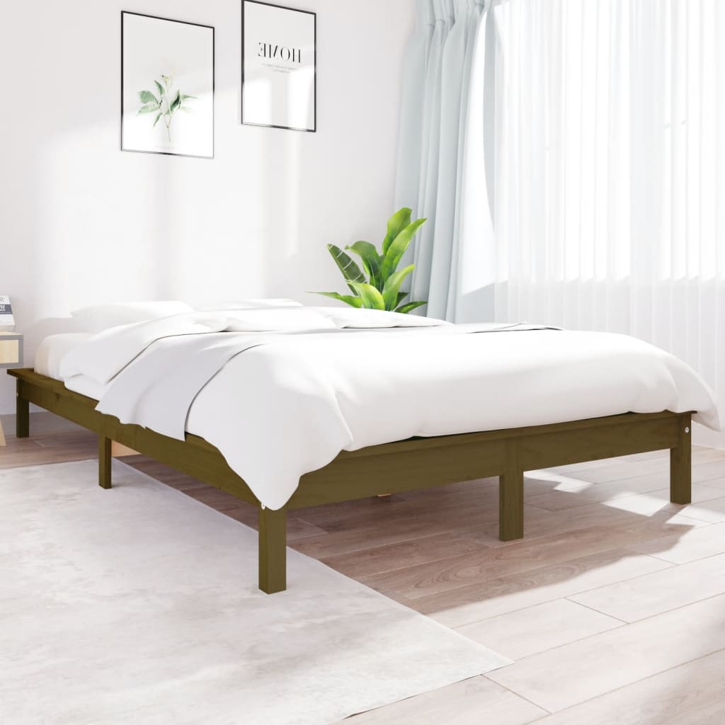 820534 Bed Frame Without Mattress Solid Wood