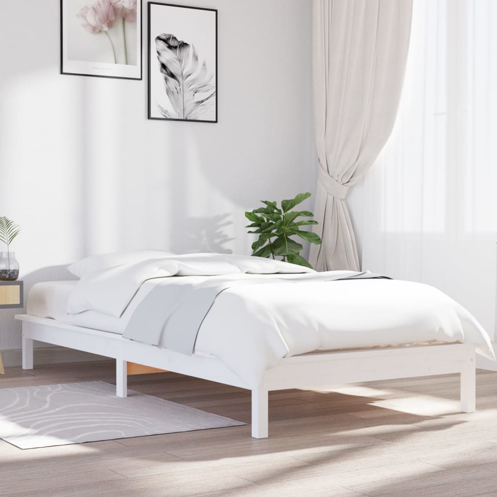 820534 Bed Frame Without Mattress Solid Wood