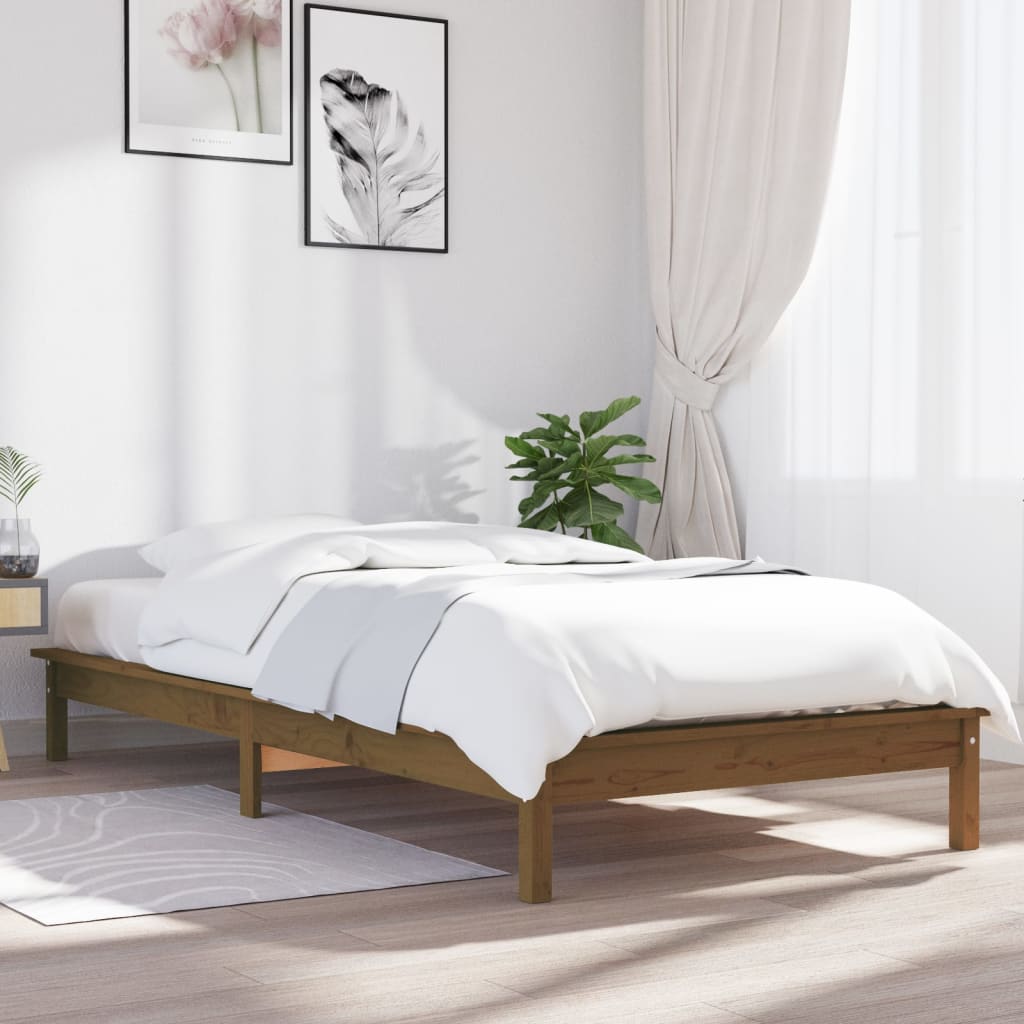 820534 Bed Frame Without Mattress Solid Wood