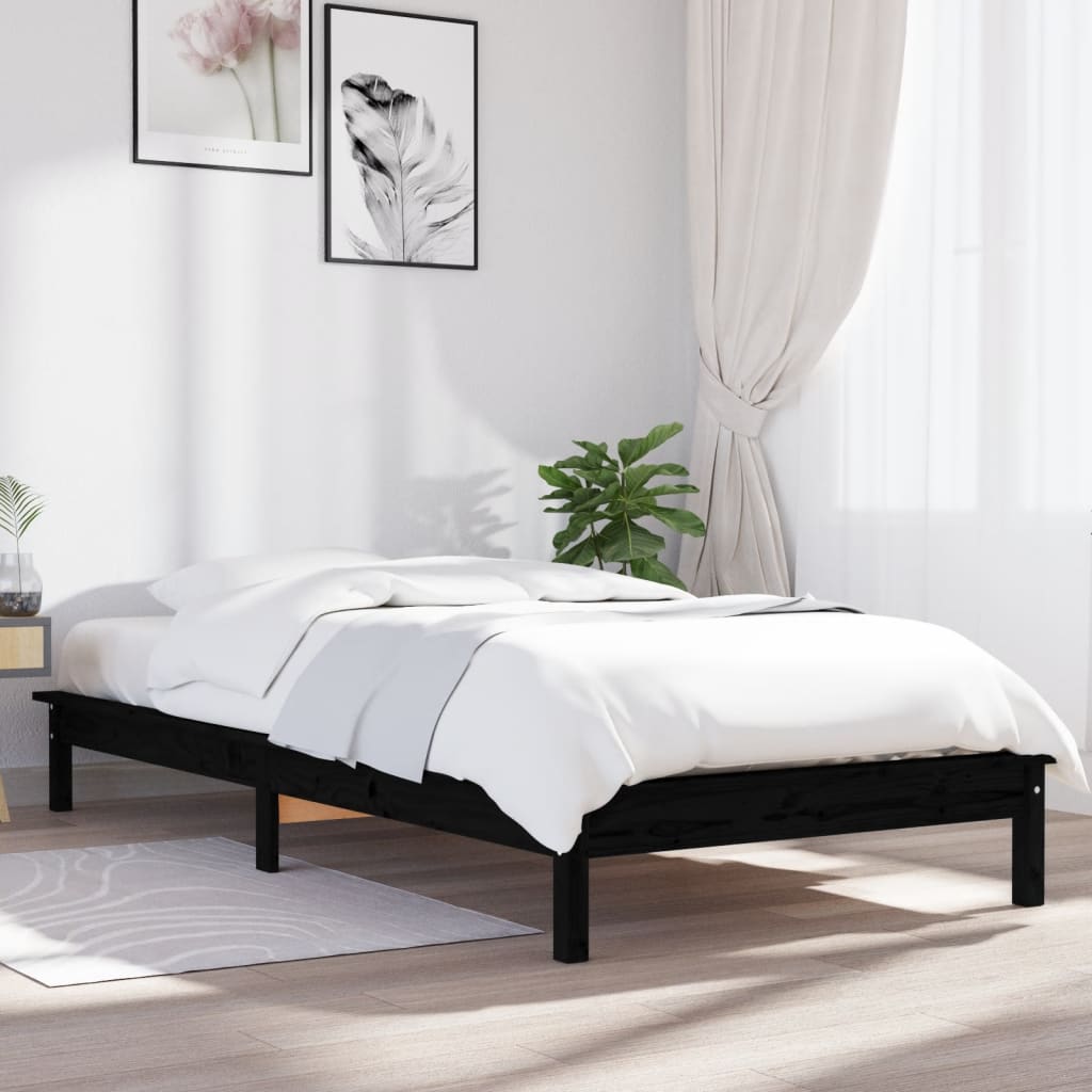 820534 Bed Frame Without Mattress Solid Wood