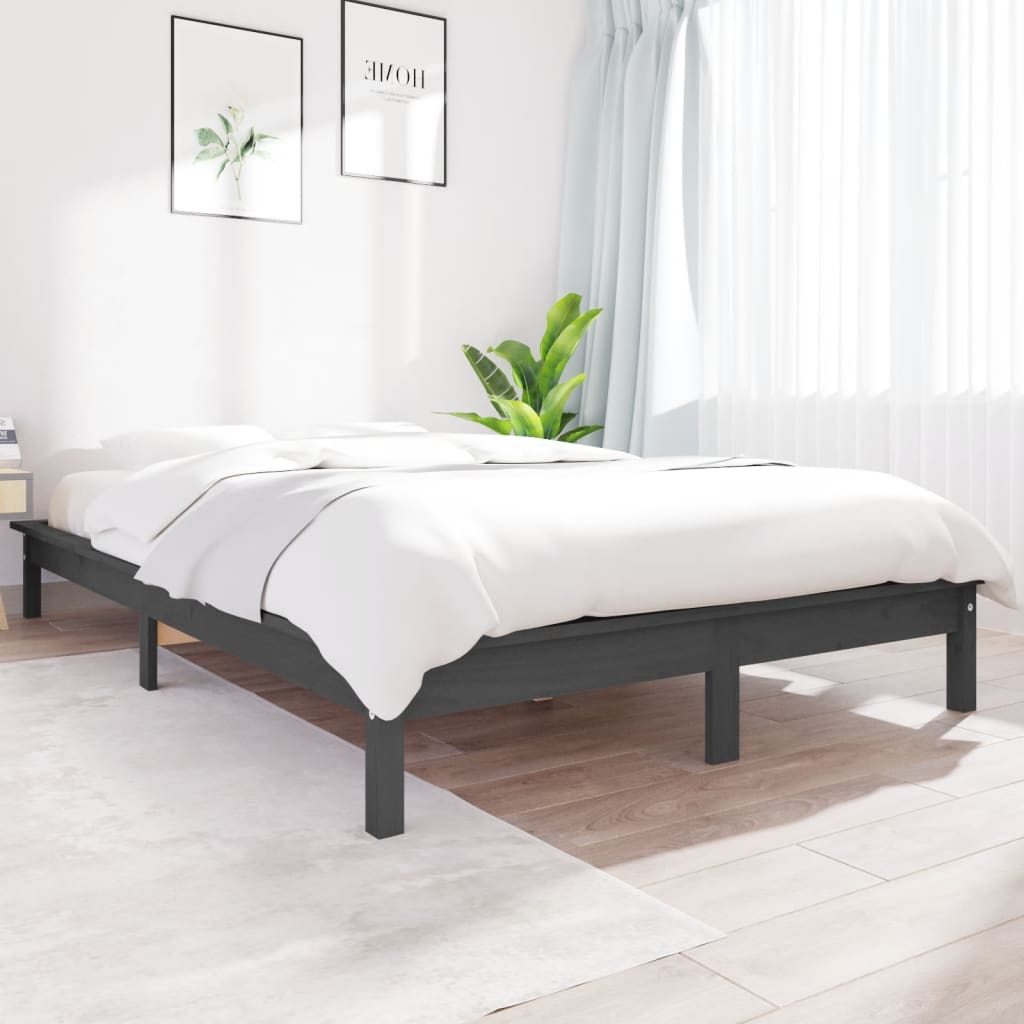 820534 Bed Frame Without Mattress Solid Wood
