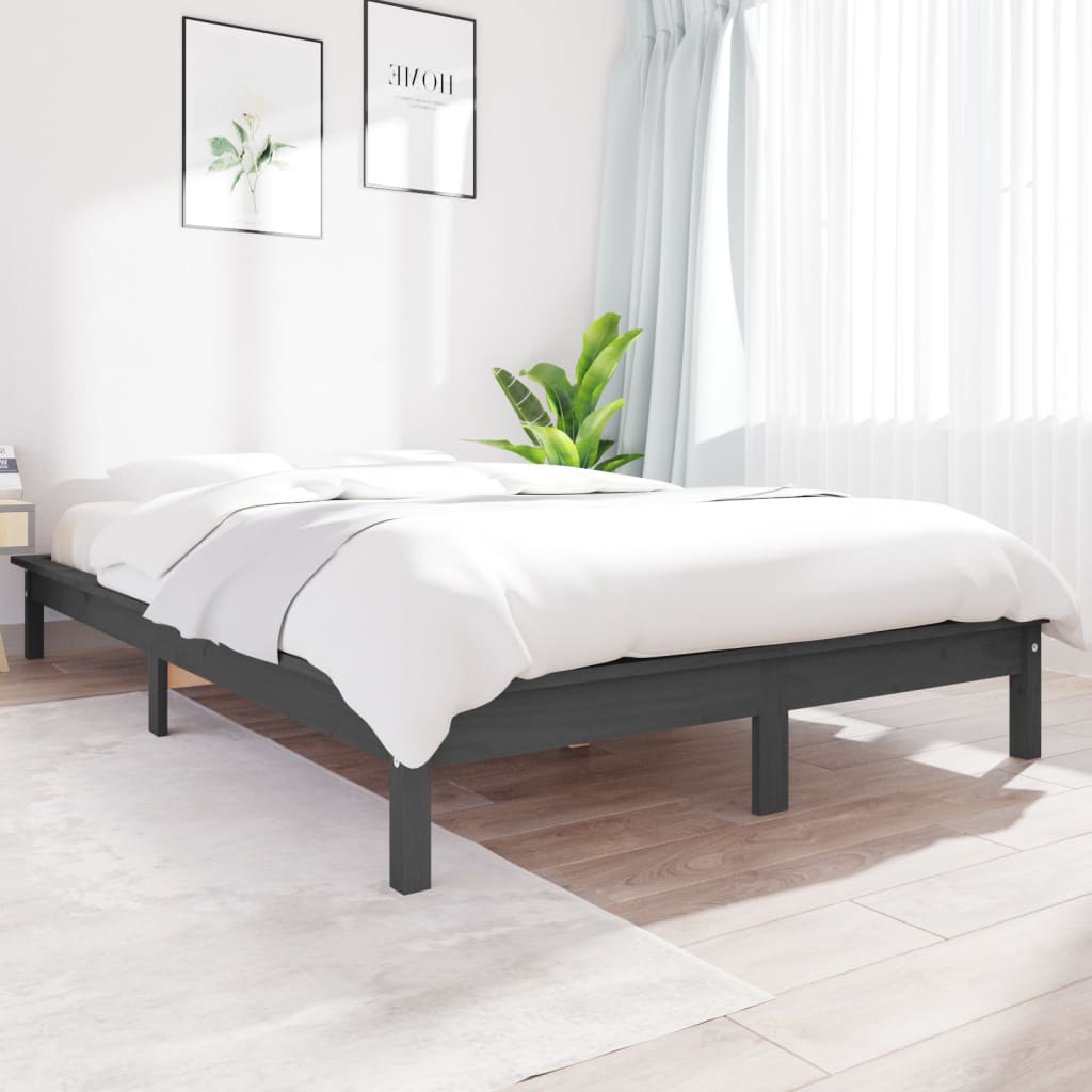 820534 Bed Frame Without Mattress Solid Wood