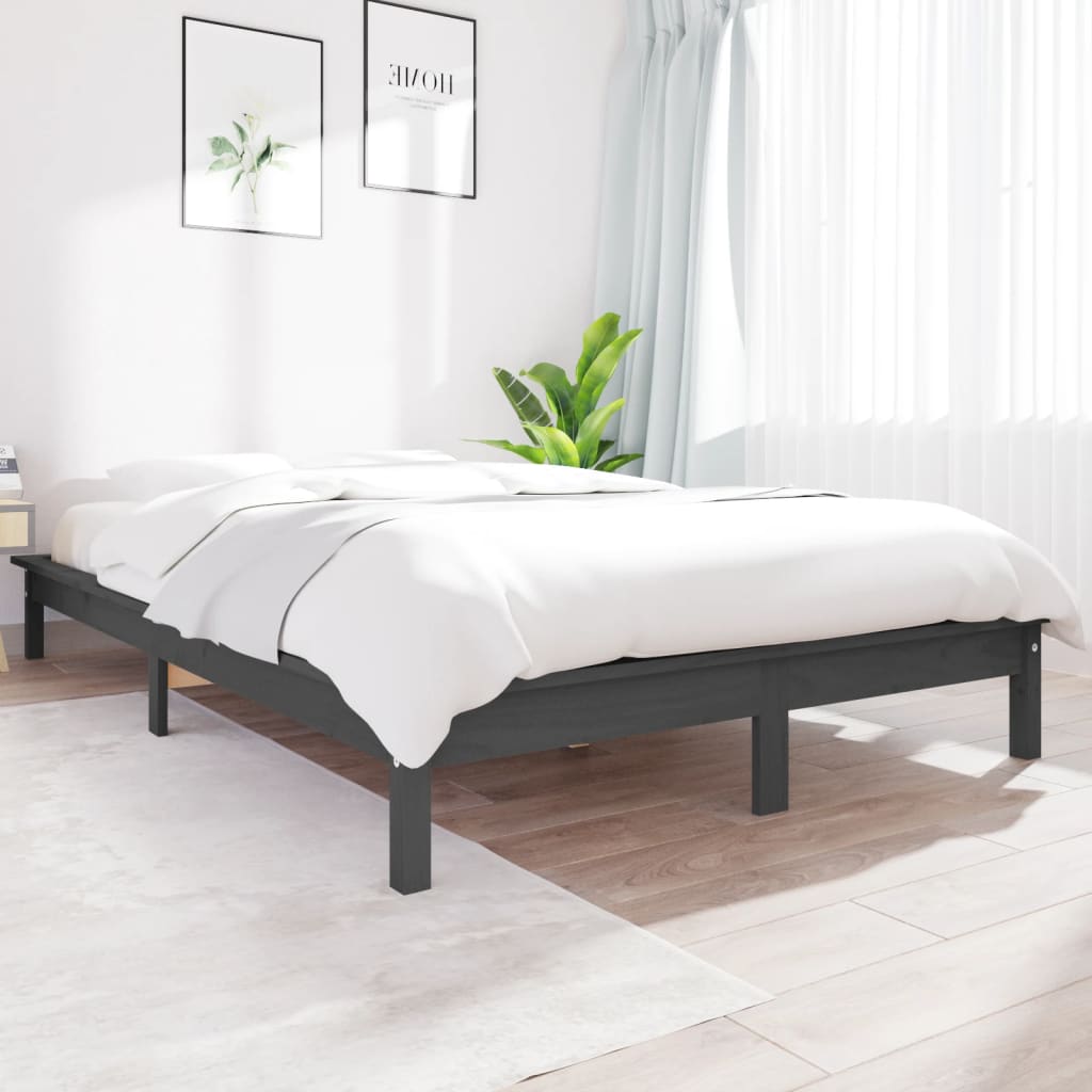 820534 Bed Frame Without Mattress Solid Wood