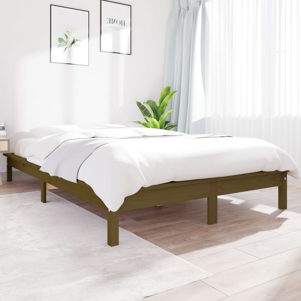 820534 Bed Frame Without Mattress Solid Wood