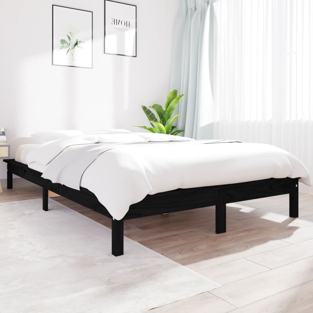 820534 Bed Frame Without Mattress Solid Wood