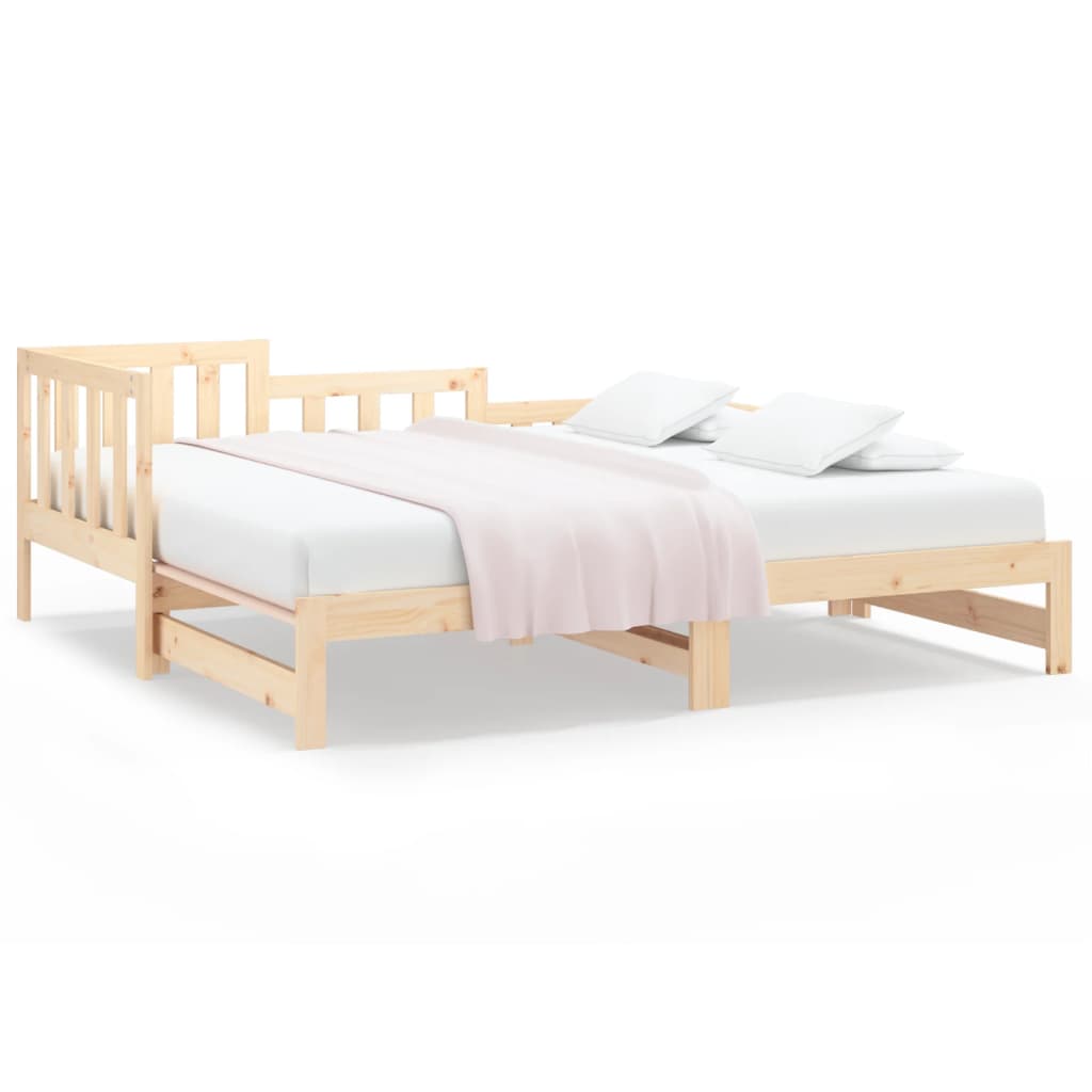 Pull-Out Day Bed Without Mattress 2X(90X200) Cm Solid Wood Pine