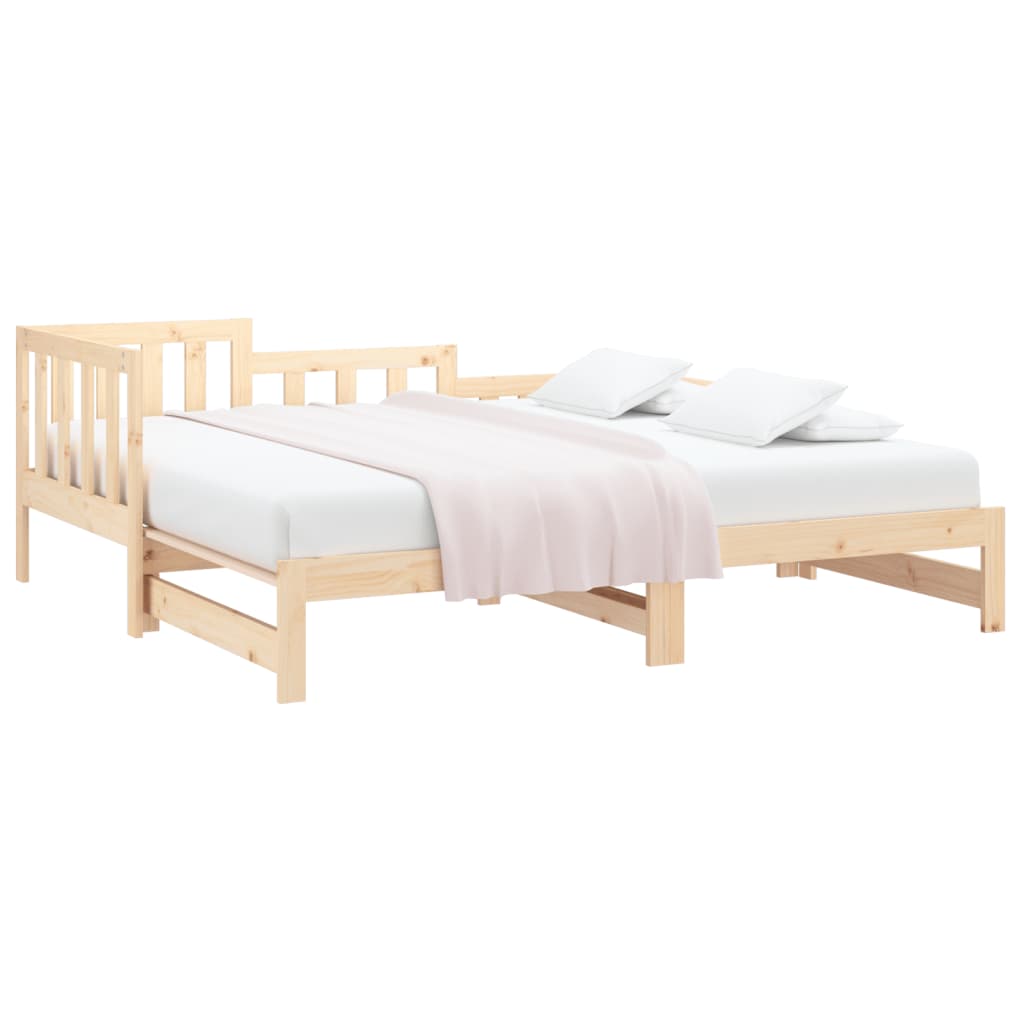 Pull-Out Day Bed Without Mattress 2X(90X200) Cm Solid Wood Pine