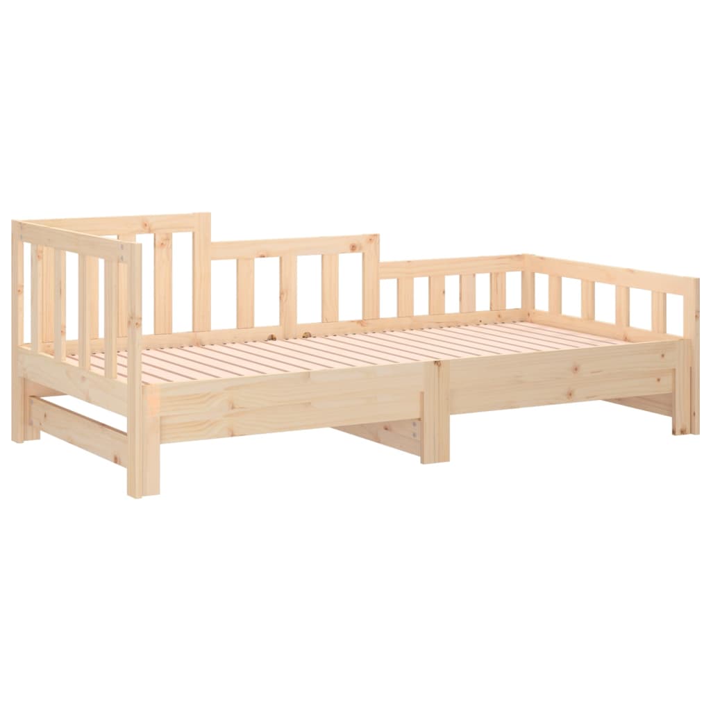 Pull-Out Day Bed Without Mattress 2X(90X200) Cm Solid Wood Pine