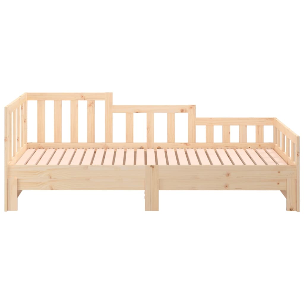 Pull-Out Day Bed Without Mattress 2X(90X200) Cm Solid Wood Pine