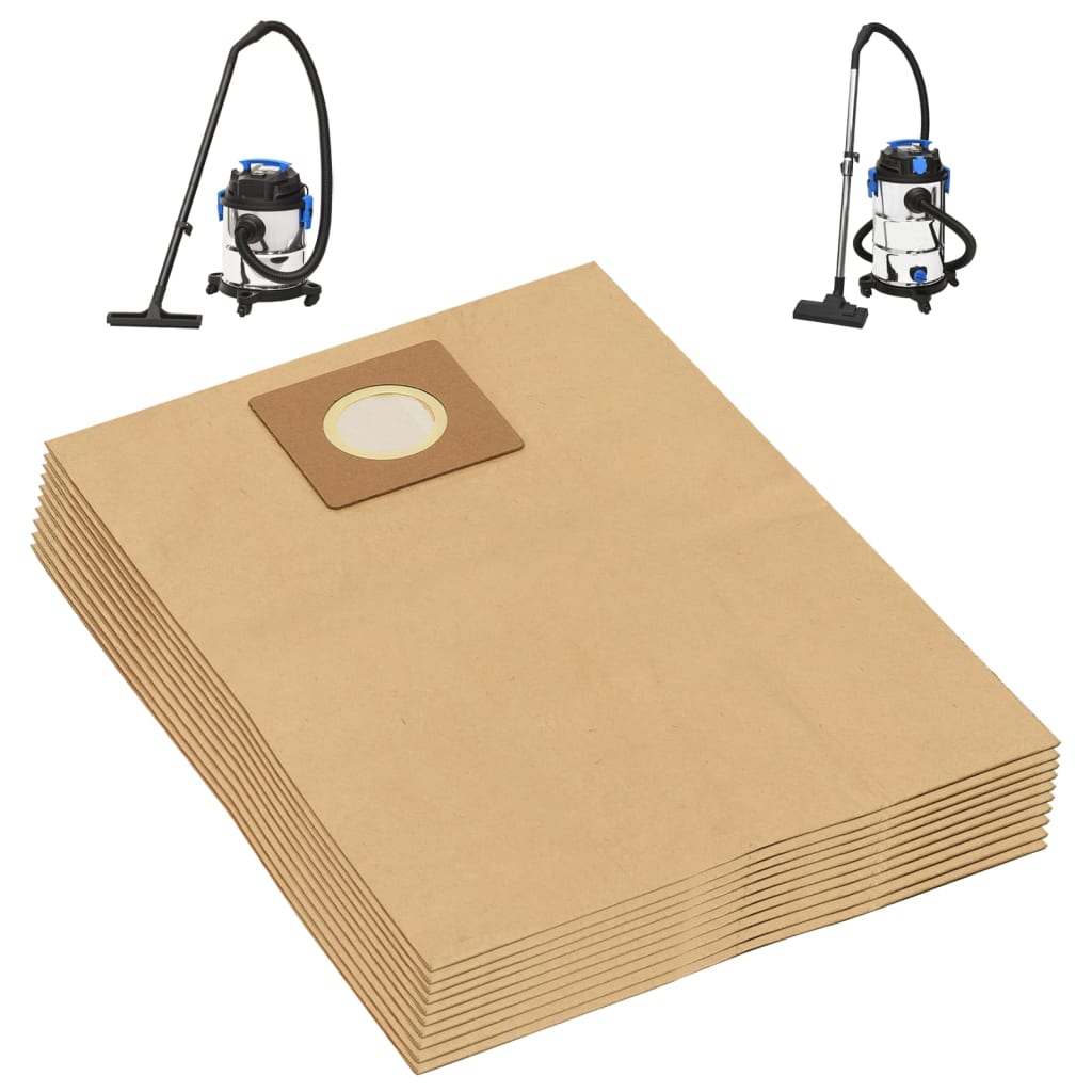 Wet Dry Vacuum Cleaner Paper Bags 10 Pcs Brown