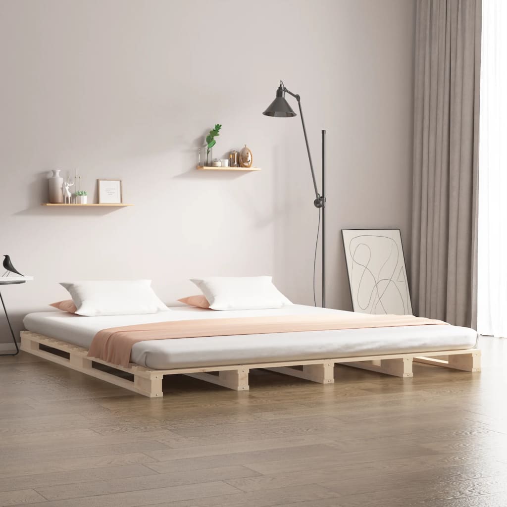 Pallet Bed Without Mattress Super King Size Solid Wood