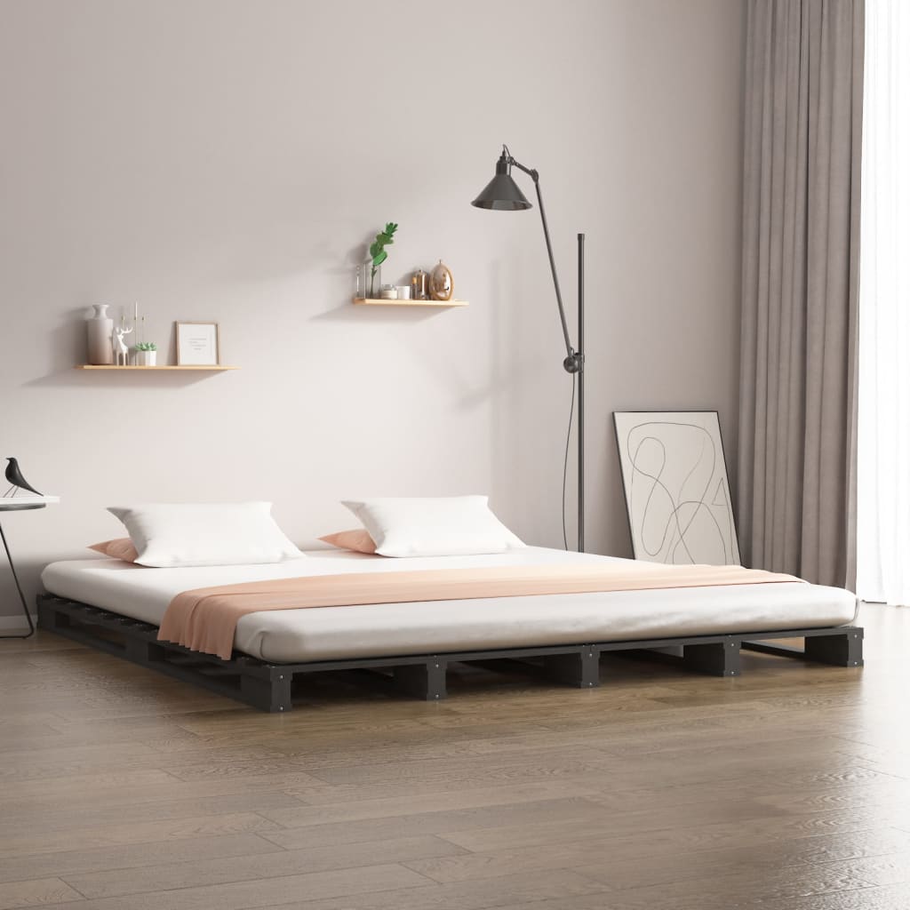 Pallet Bed Without Mattress Super King Size Solid Wood