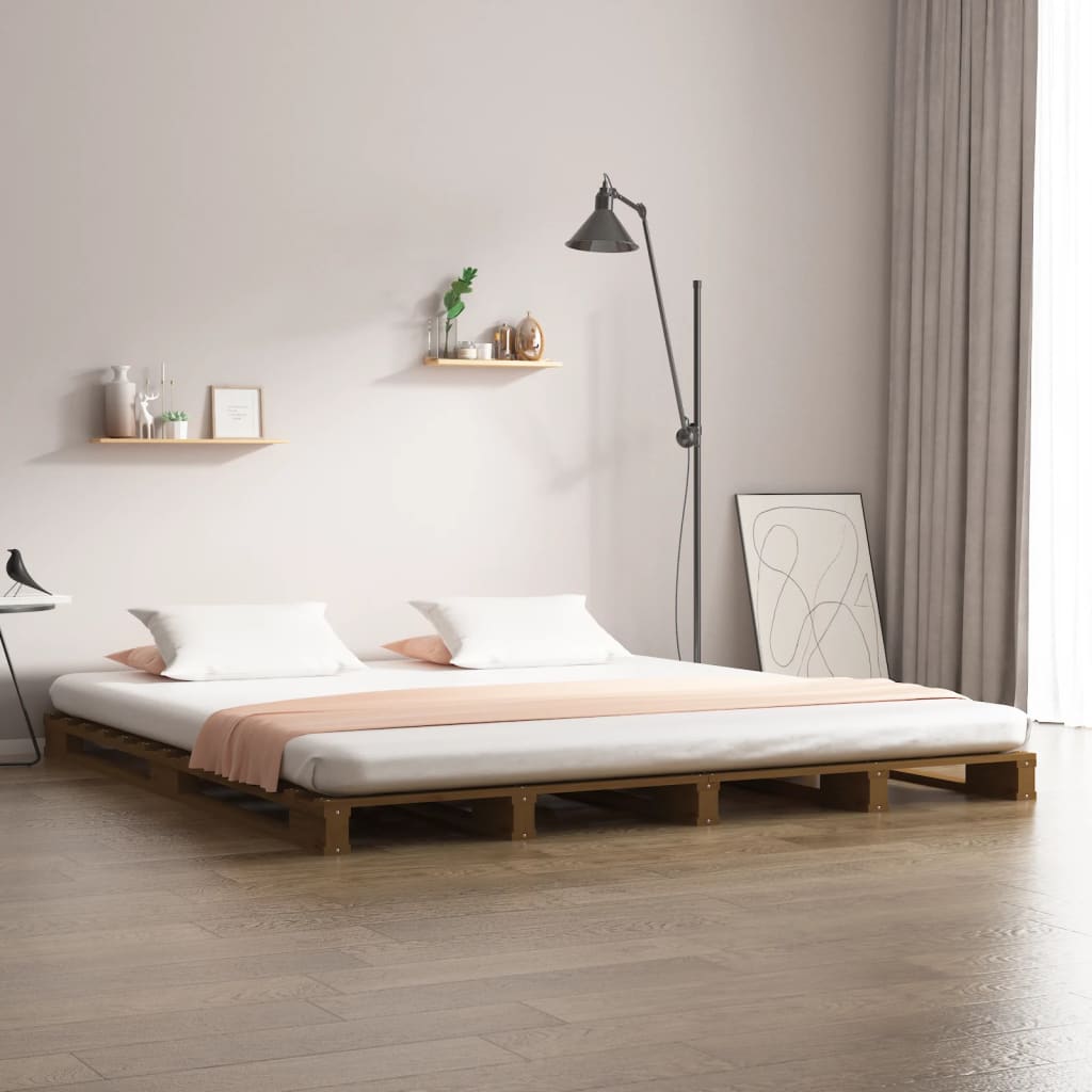 Pallet Bed Without Mattress Super King Size Solid Wood